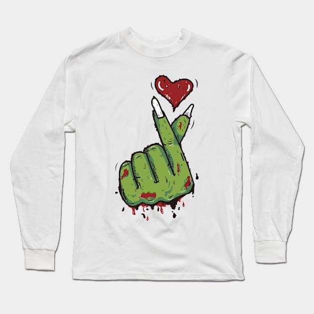 Love Zombie Design Long Sleeve T-Shirt by sabrinasimoss